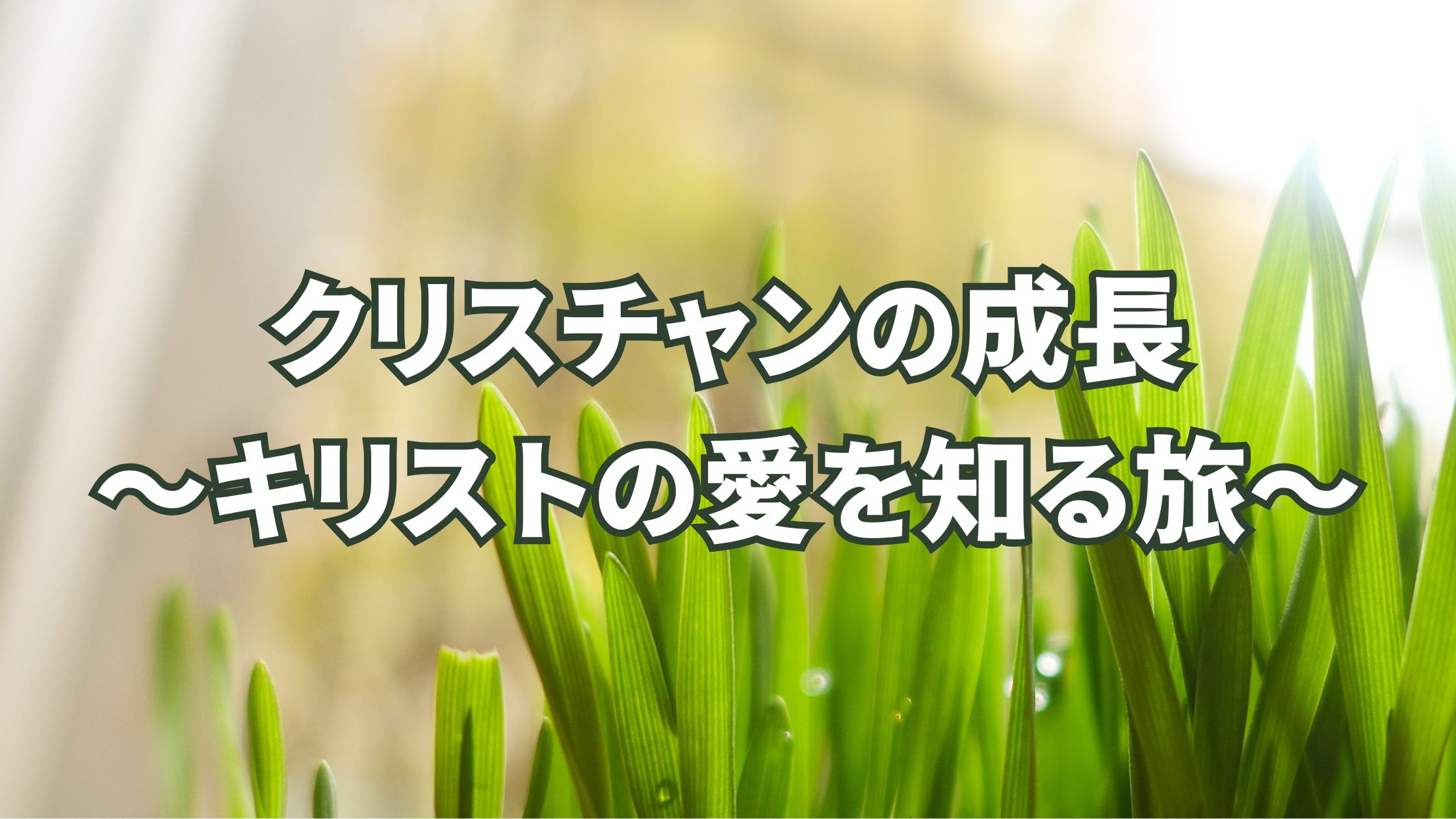 クリスチャンの成長：キリストの愛を知る旅